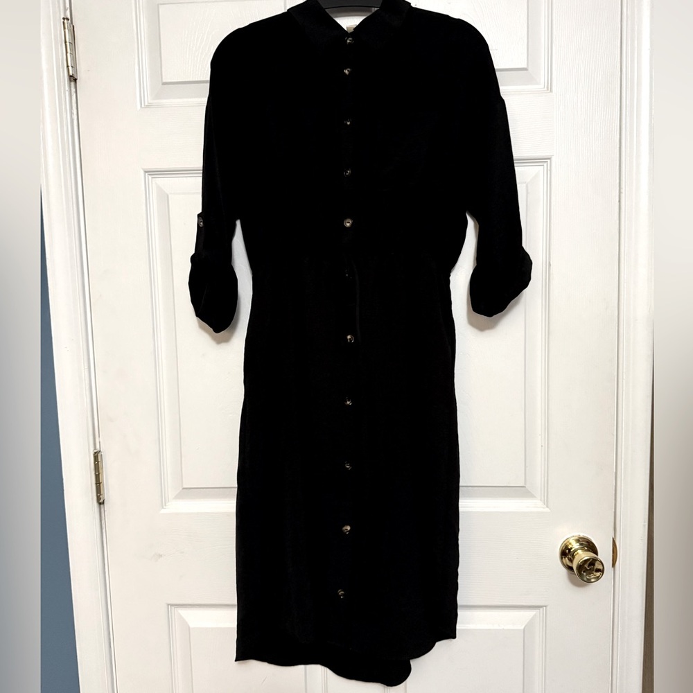 Elegant Black Shirt Dress